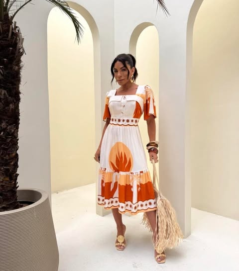 VESTIDO VISCOLINHO-MIDI- TAMANHO �NICO - C�D:10013914