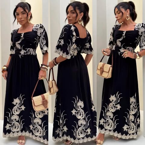 VESTIDO VISCOLINHO BORDADO- TAMANHO �NICO - C�D:10013925