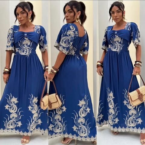 VESTIDO VISCOLINHO BORDADO- TAMANHO �NICO - C�D:10013925