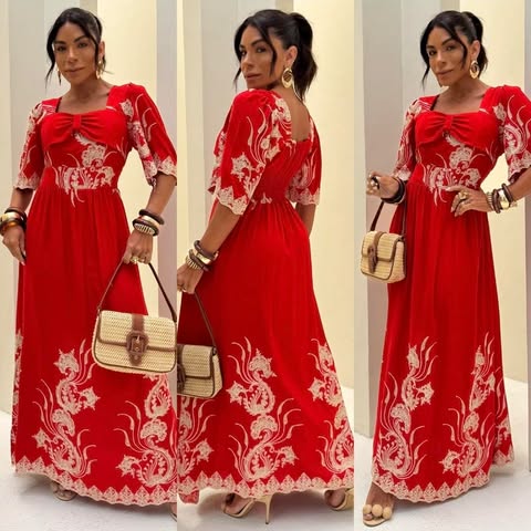 VESTIDO VISCOLINHO BORDADO- TAMANHO �NICO - C�D:10013925