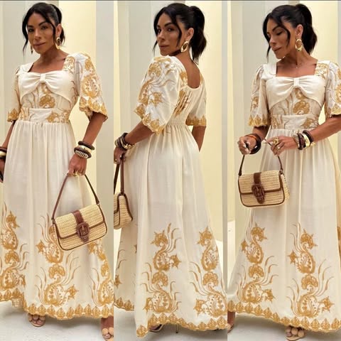 VESTIDO VISCOLINHO BORDADO- TAMANHO �NICO - C�D:10013925