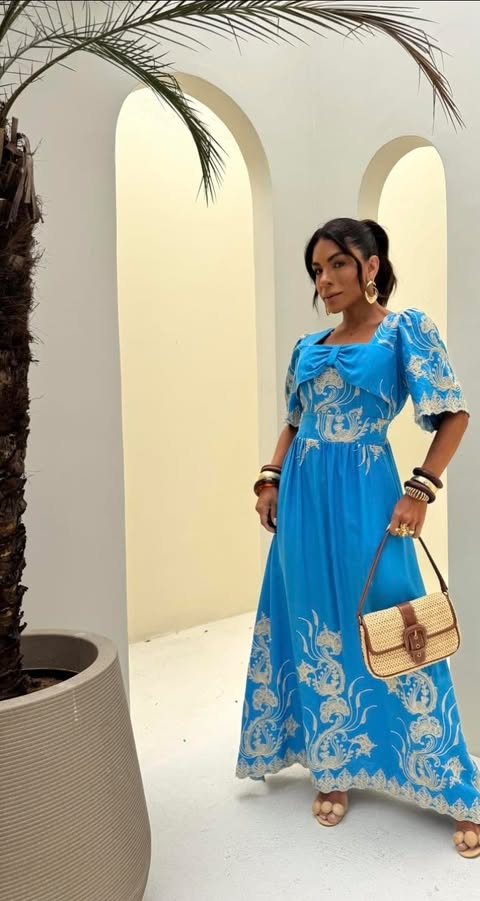 VESTIDO VISCOLINHO BORDADO- TAMANHO �NICO - C�D:10013925