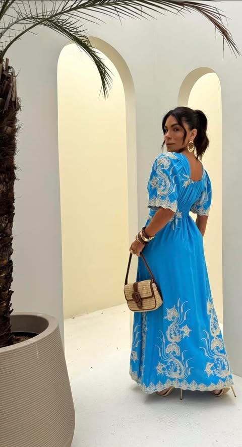 VESTIDO VISCOLINHO BORDADO- TAMANHO �NICO - C�D:10013925