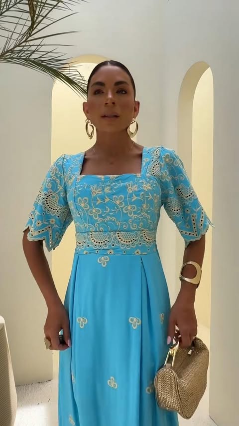 VESTIDO VISCOMIDA BORDADO- TAMANHO �NICO - C�D:10013930