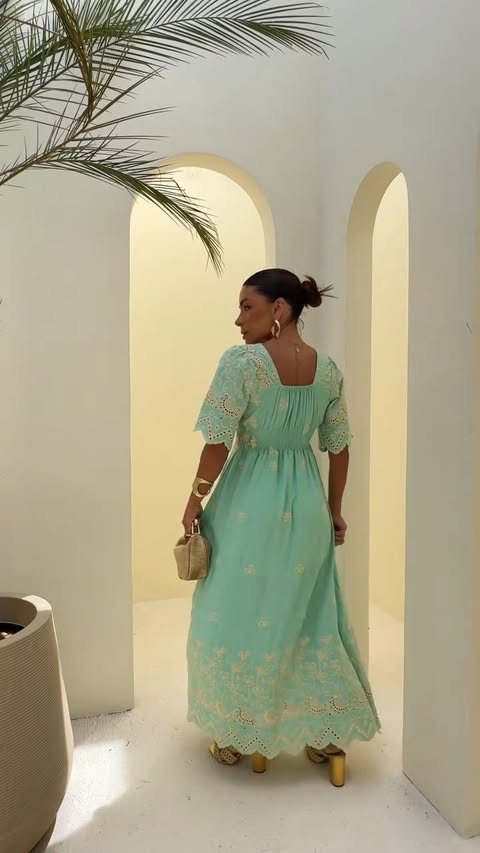 VESTIDO VISCOMIDA BORDADO- TAMANHO �NICO - C�D:10013930