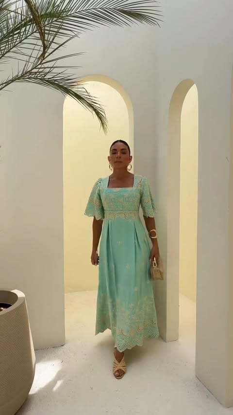 VESTIDO VISCOMIDA BORDADO- TAMANHO �NICO - C�D:10013930