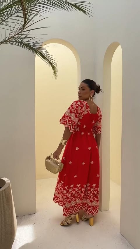 VESTIDO VISCOMIDA BORDADO- TAMANHO �NICO - C�D:10013930