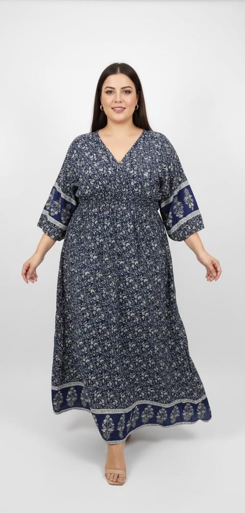 VESTIDO VISCOLINHO - TAMANHO G1 - C�D:10013935 PLUS SIZE