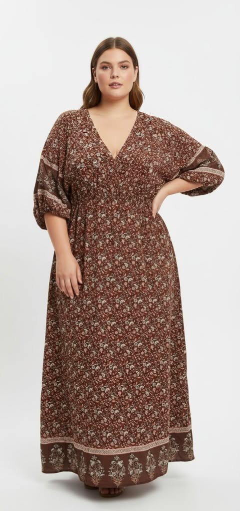 VESTIDO VISCOLINHO - TAMANHO G1 - C�D:10013935 PLUS SIZE