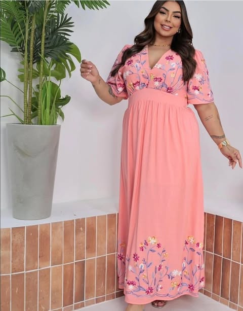 VESTIDO PLUS SIZE-VISCOLINHO-C�D:10013948 PLUS SIZE