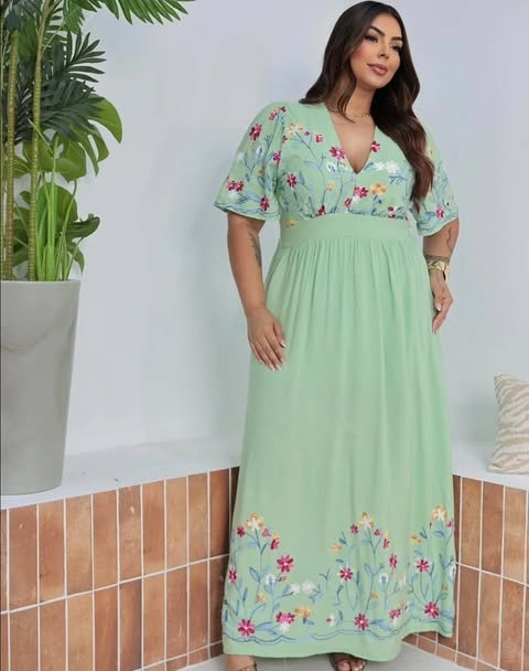 VESTIDO PLUS SIZE-VISCOLINHO-C�D:10013948 PLUS SIZE