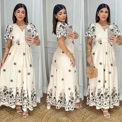 VESTIDO BORDADO OFF COM PRETO  C�D:10113902 �NICO