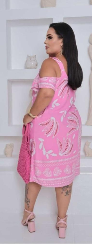 VESTIDO VISCOLINHO PLUS MIDI - TAMANHO G1 AO G4 - C�D:10013957