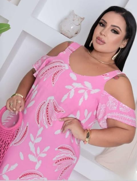 VESTIDO VISCOLINHO PLUS MIDI - TAMANHO G1 AO G4 - C�D:10013957