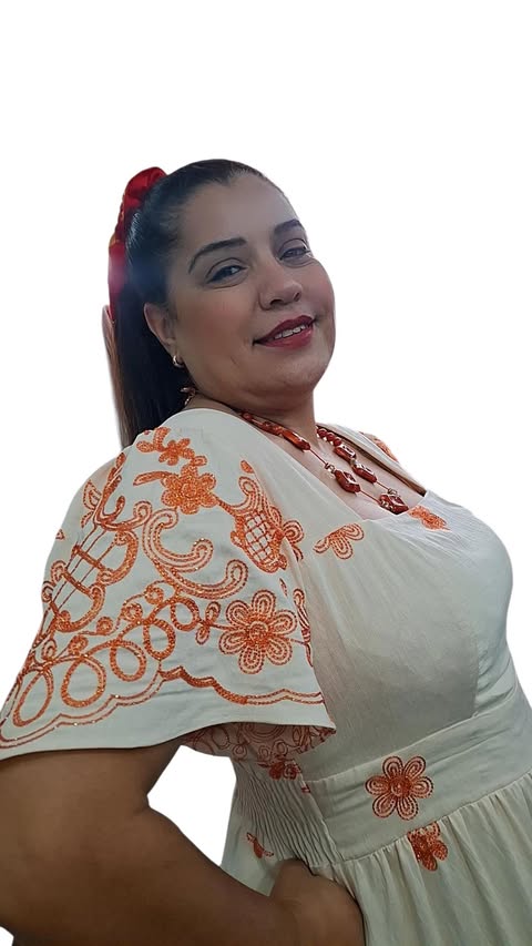 VESTIDO VISCOMIDA BORDADO - C�D:10013963 - TAMANHO G2