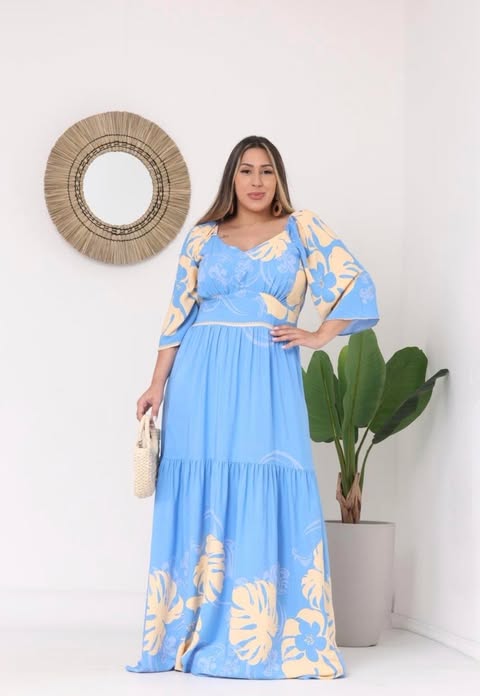 VESTIDO - VISCOLINHO - TAMANHO G1 - COD11815911