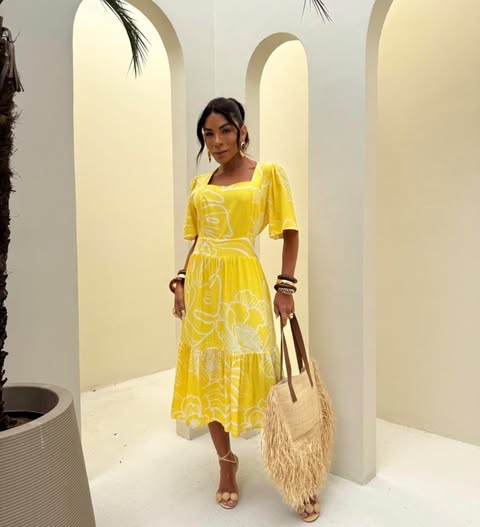 VESTIDO MIDI-VICOLINHO   TAMANHO �NICO-C�D:10412911