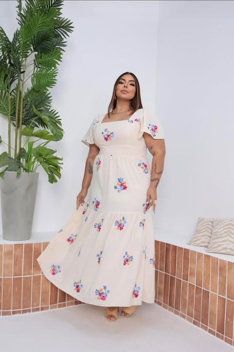 VESTIDO DUNA  BORDADO - TAMANHO G2  C�D:11614902