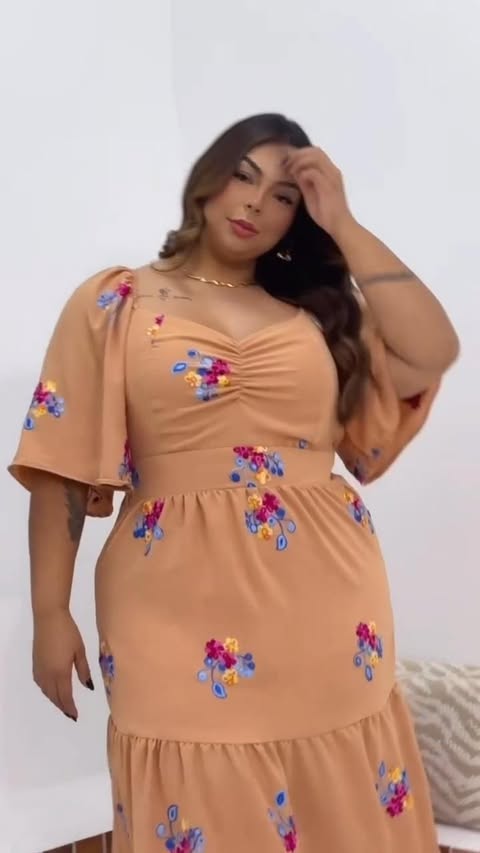 VESTIDO DUNA  BORDADO - TAMANHO G2  C�D:11614902