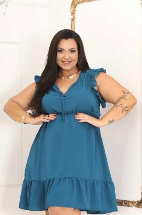 VESTIDO VISCOLINHO - COD:12335998 - TAMANHO G1 AO G4