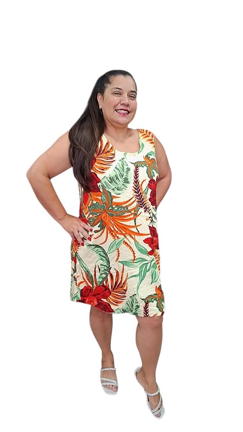 VESTIDO VISCOLINHO - COD:12335997 - TAMANHO G1 AO G4